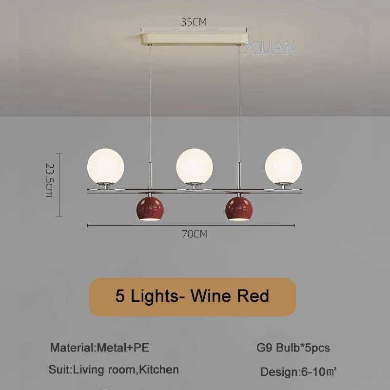 Suspension LED ronde lustre table