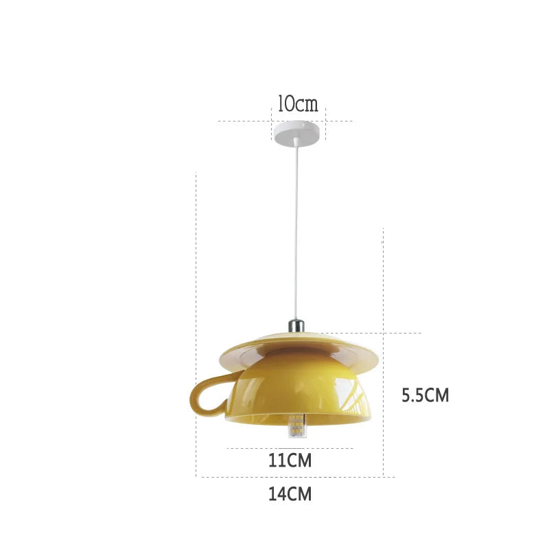 suspension en céramique design art thé éclairage led g4