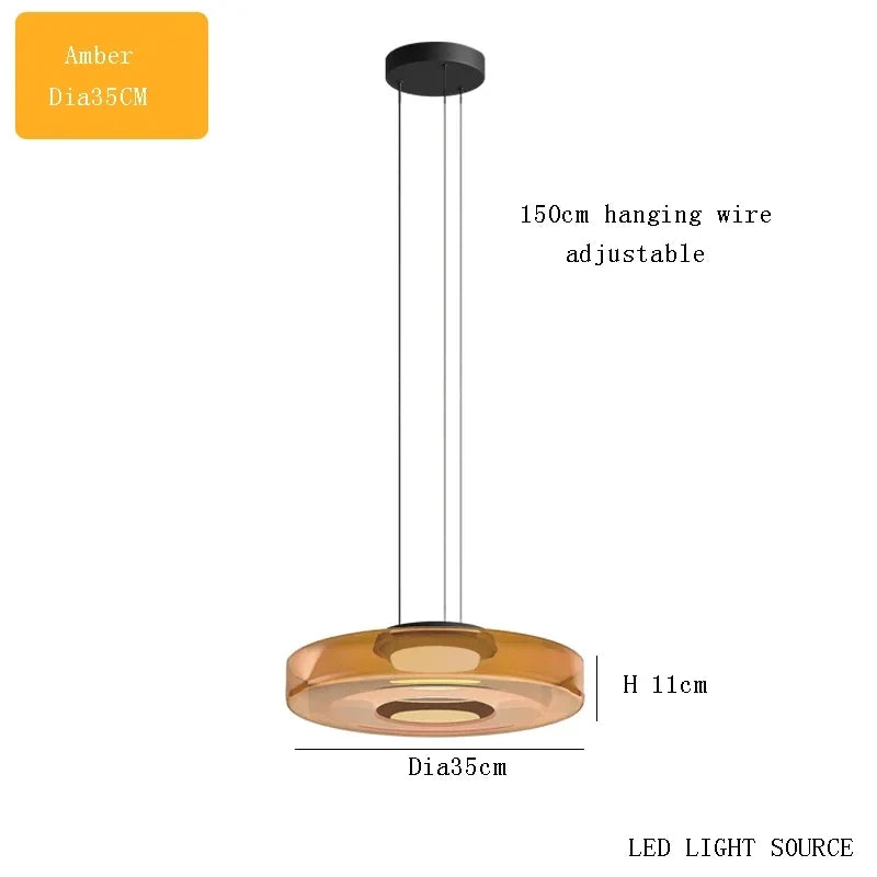 suspension design danois bohème abat-jour en verre pour tables basses