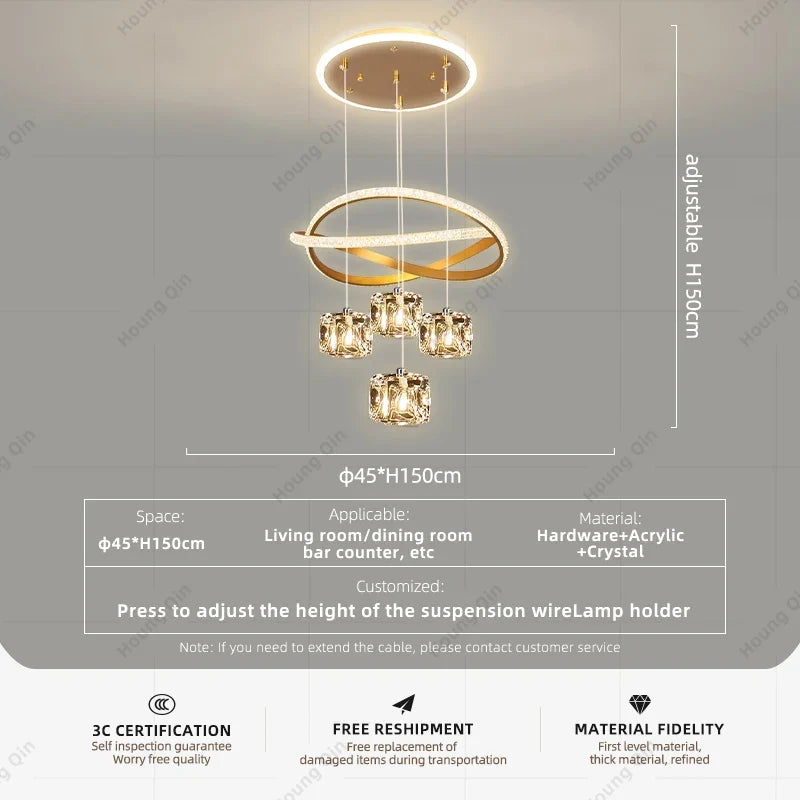 lustre led design pour éclairage intérieur moderne et élégant