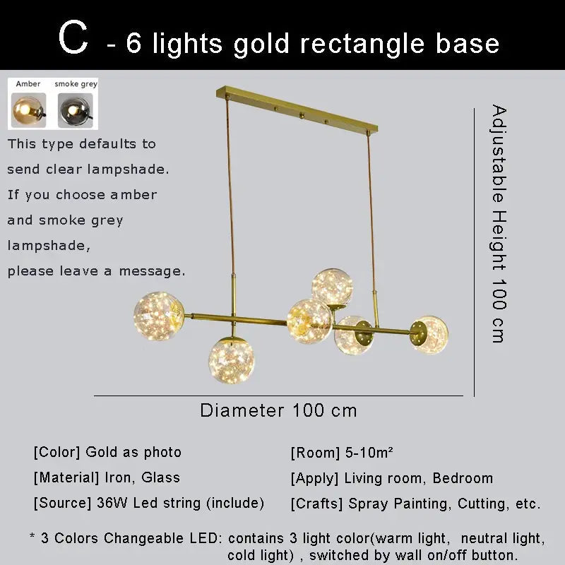 lustre led moderne design nordique pour décoration intérieure