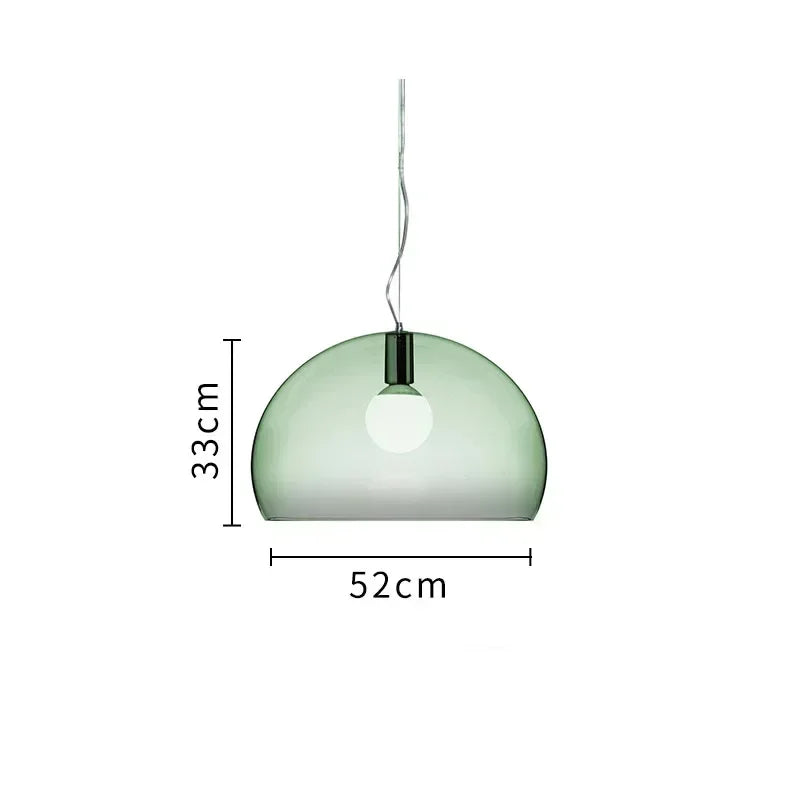 Italian Designer Dome Pendant Lamp Colorful Acrylic Chandelier Ceiling Suspenion Hanging Light with E27 Bulb
