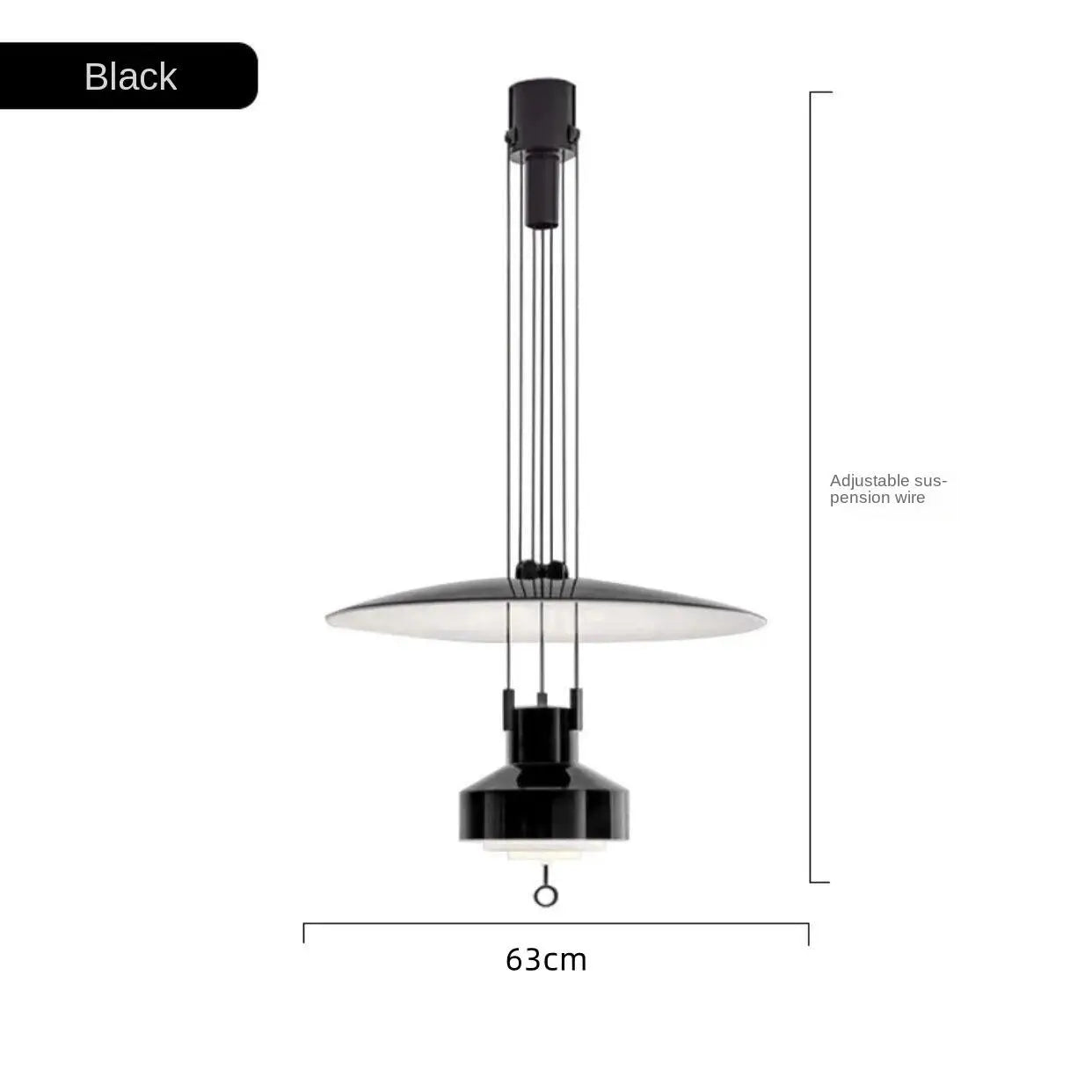 Nordic Creative LED Restaurant Stretching UFO Pendant Light Modern and Simple Vintage Dining Table and Bar Adjustable Ring Light