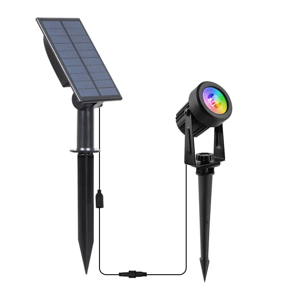 T-sunrise lumière extérieure LED solaire IP65 étanche décoration de jardin lumières RGB blanc chaud/froid paysage lampes d'éclairage de cour