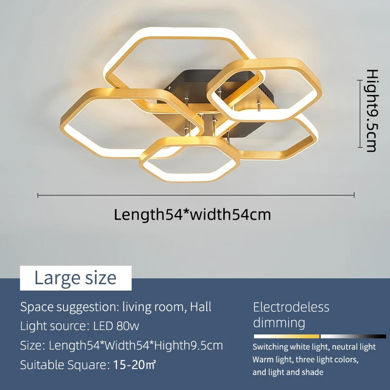 plafonnier led moderne et créatif pour maison intelligente