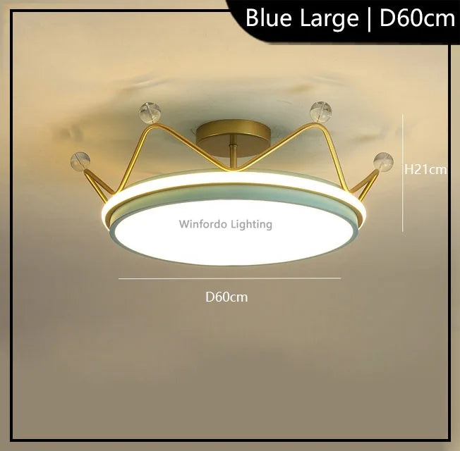 suspension pour enfants couronne leds moderne winfordo