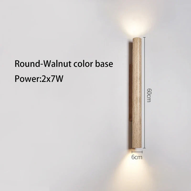Applique murale longue Led en pierre