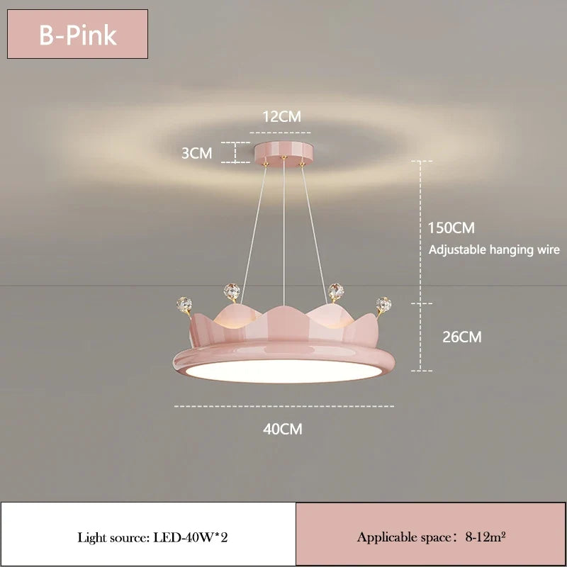 lustre romantique en cristal pour chambre d'enfant princesse