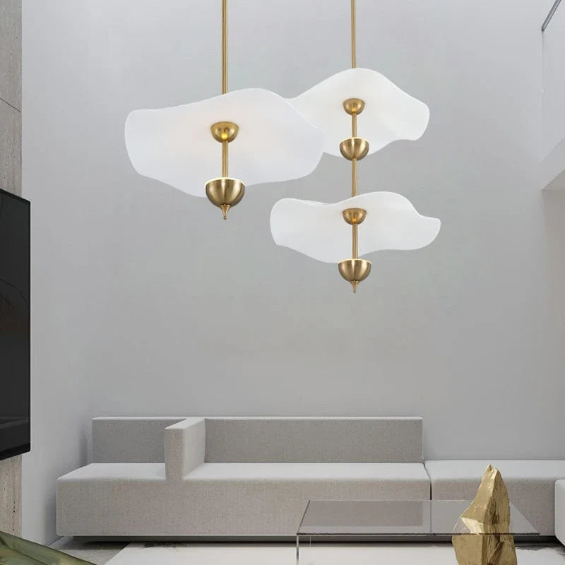lustre créatif nordique en forme de lotus pour décoration intérieure