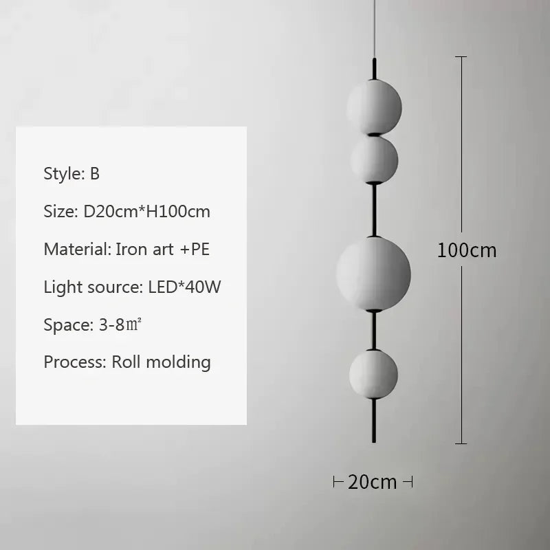 suspension moderne en verre pour décoration intérieure élégante