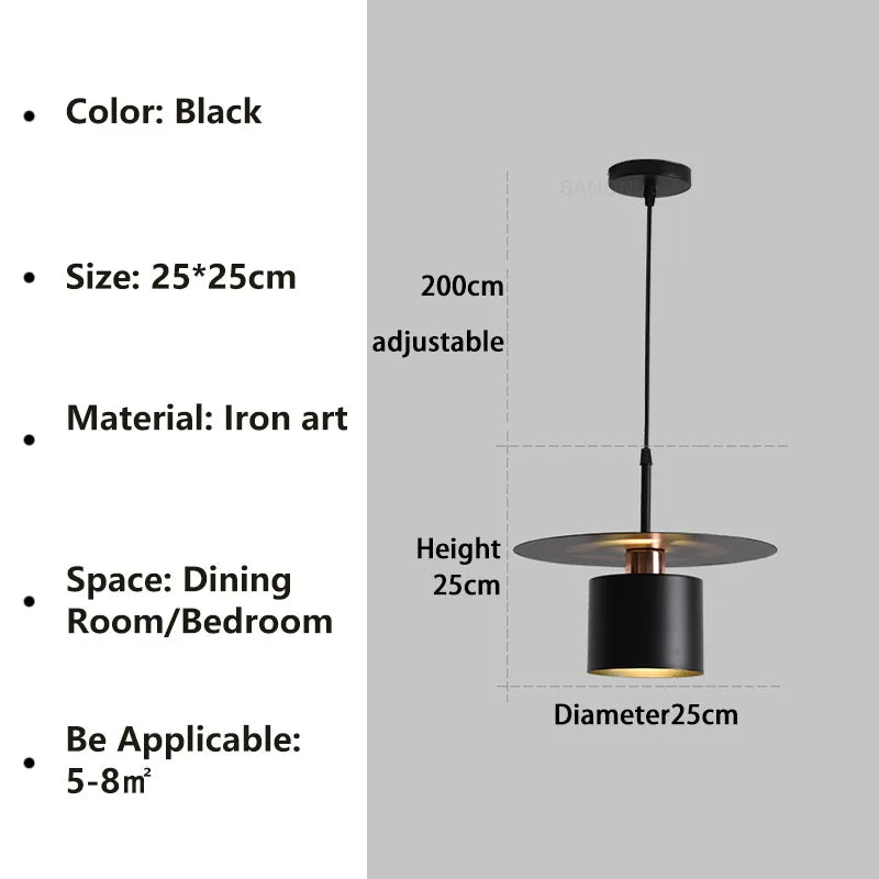 Suspension de chevet moderne E27 pour salon salle à manger chambre hôtel décoration de la maison luminaire