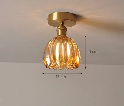 plafonnier moderne en verre pour intérieur et extérieur lumineux