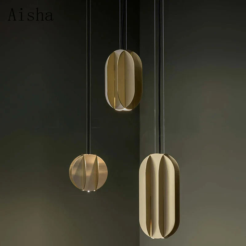 suspension en cuivre moderne pour éclairage décoratif intérieur
