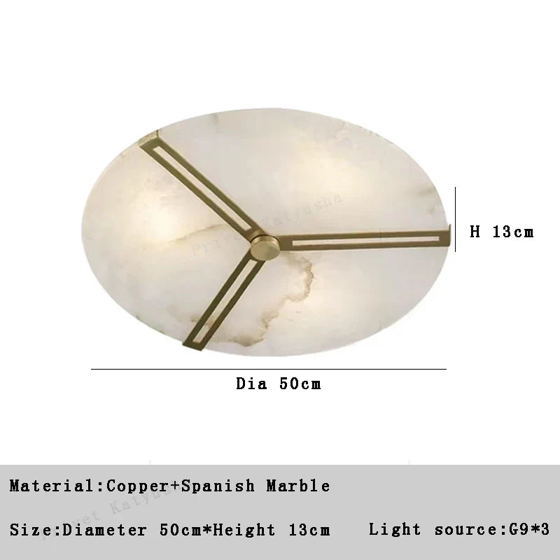 plafonnier led moderne en marbre naturel luminaire décoratif