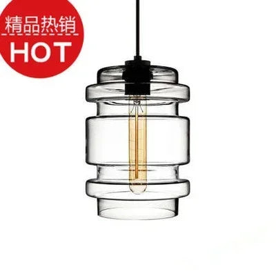 lustre suspendu moderne en verre transparent design élégant