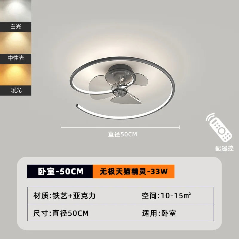 plafonnier moderne led avec éclairage et contrôle économique