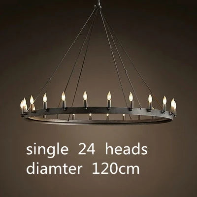 lampe à double suspension vintage industriel led café bar
