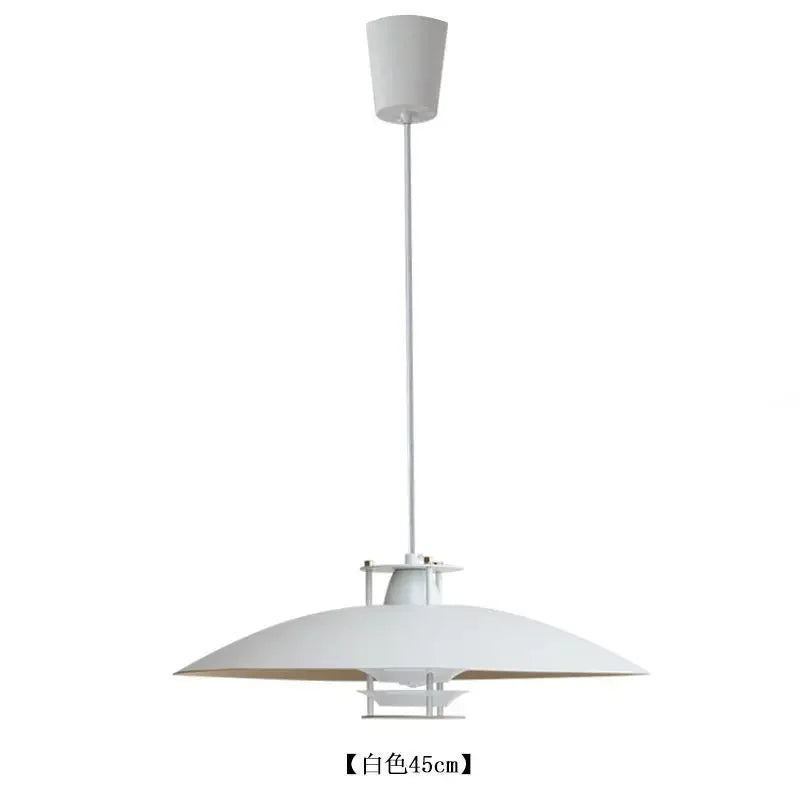 Nordic Circular Pendant Light, Modern Dining Room, Bedroom, Bar Counter, LED Pendant Light, White Warm Light 45cm Light