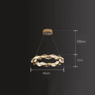lustre moderne en cristal pour ambiance élégante et minimaliste