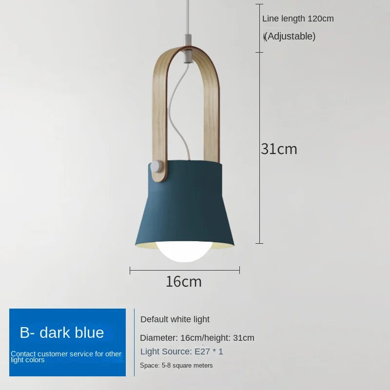 Nordique Loft LED fer suspension lumières Macaron Restaurant chambre chambre suspension lampe maison intérieur cuisine luminaires Luminaire