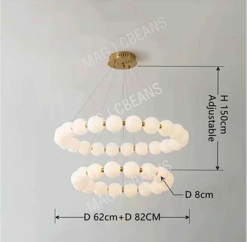 Lustre nordique en forme de haricot magique