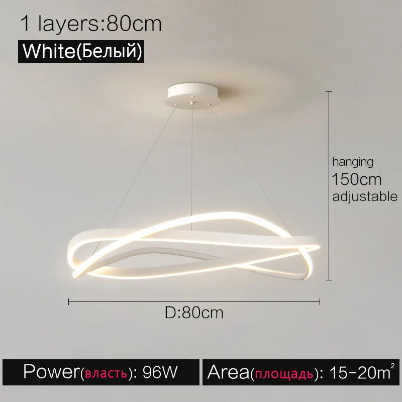 lustre anneau minimaliste créatif moderne pour maison