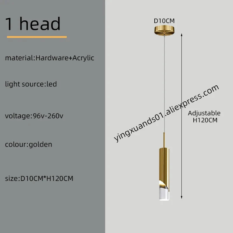lustre nordique moderne en acrylique pour éclairage créatif intérieur