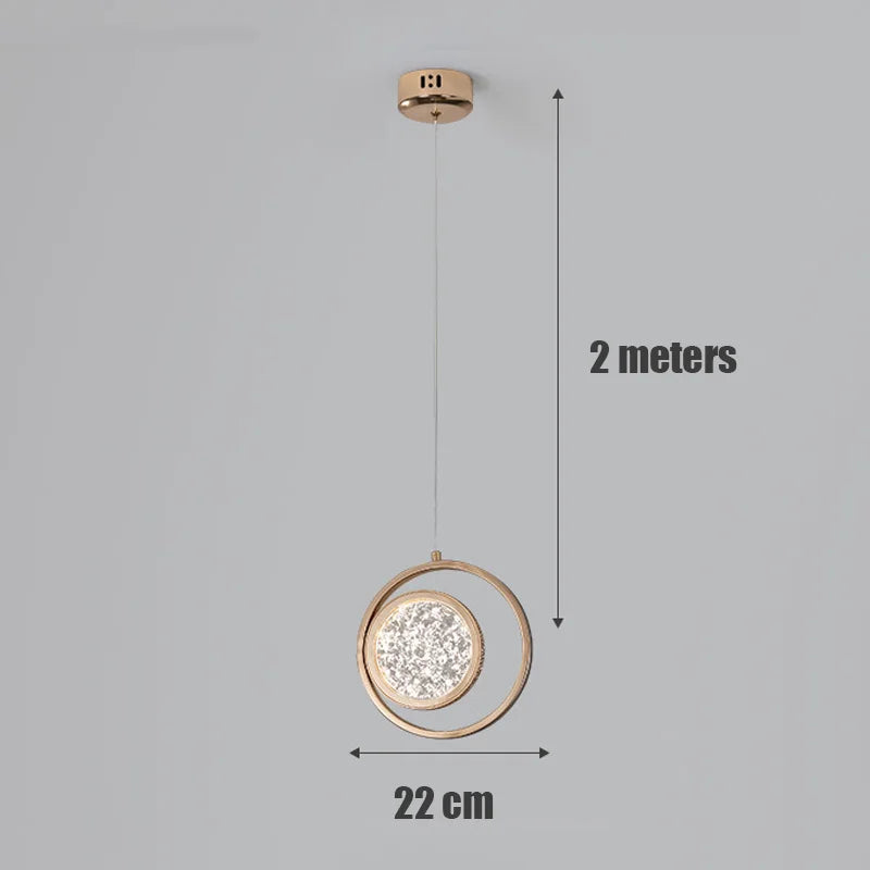 suspension led design pour intérieur de salon