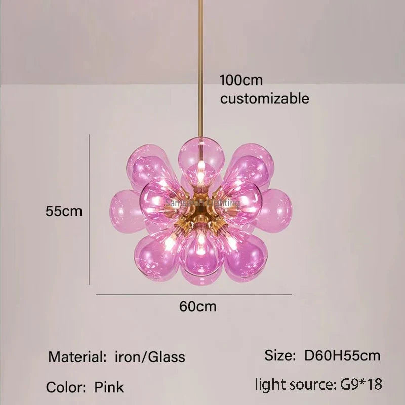 suspension moderne en verre design pour décoration intérieure