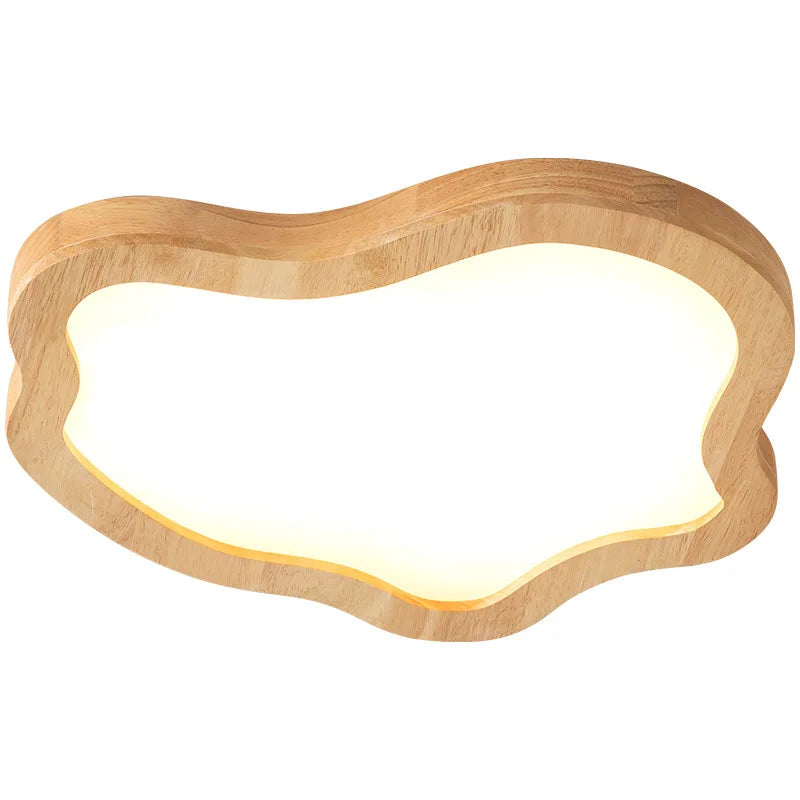 Lampe nordique bois forme nuage montée plafonnier