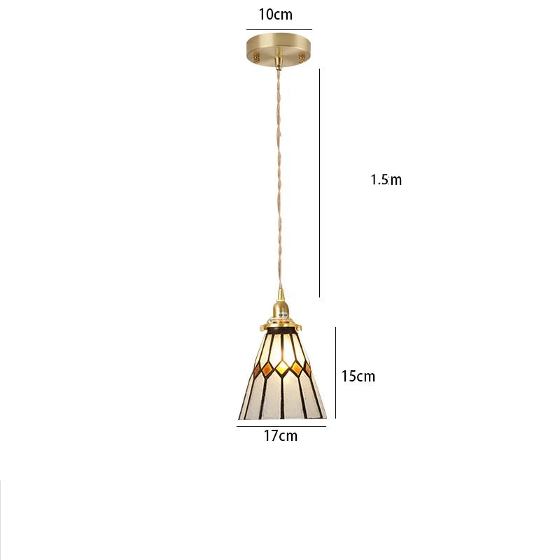 suspension en verre teinté style nordique pour éclairage industriel