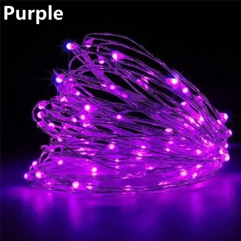 guirlande lumineuse led étanche en cuivre pour décorations festives