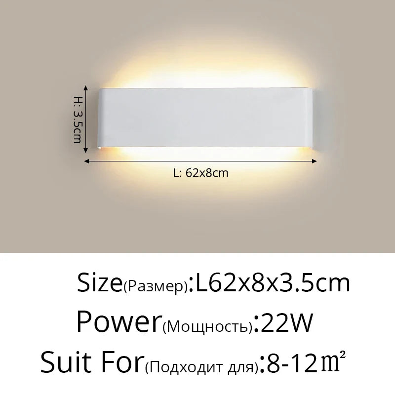 lampe de chevet led carrée en aluminium pour hôtel