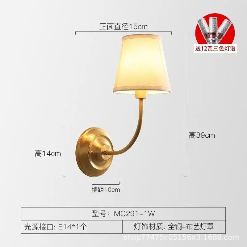 lustre à led en cuivre américain pour décoration intérieure élégante