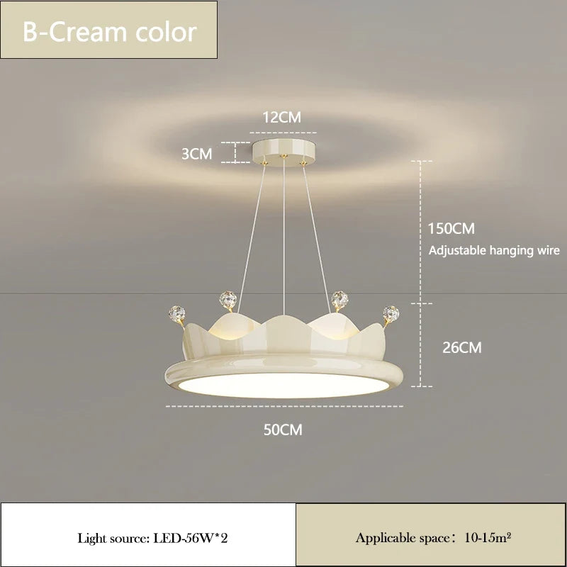 lustre romantique en cristal pour chambre d'enfant princesse