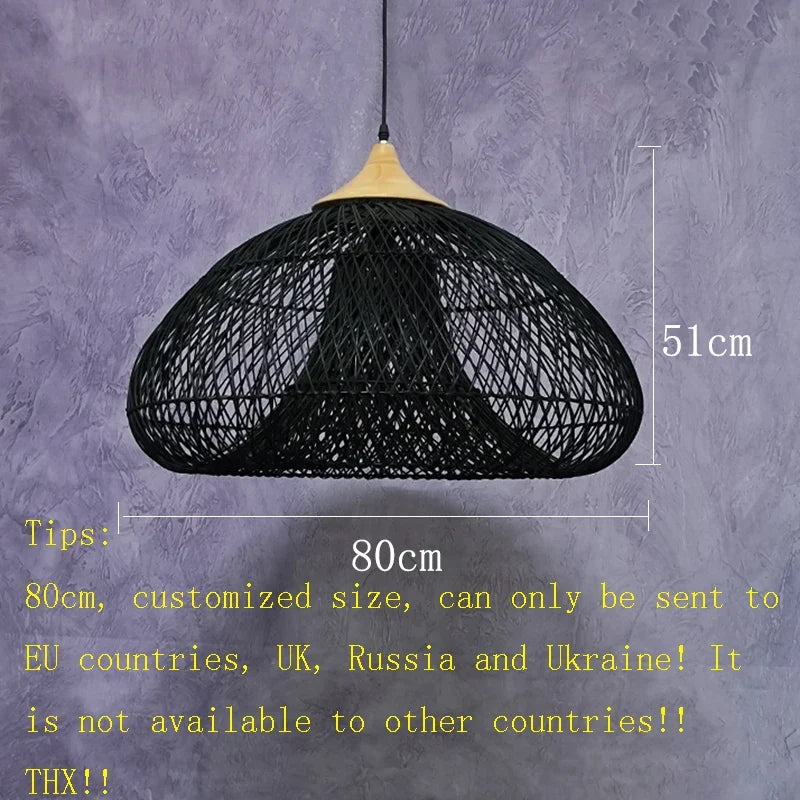 Suspension vintage d'Asie du Sud-Est Lampes en rotin de haute qualité Salle à manger Restaurant Cuisine Luminaires Loft Luminaires