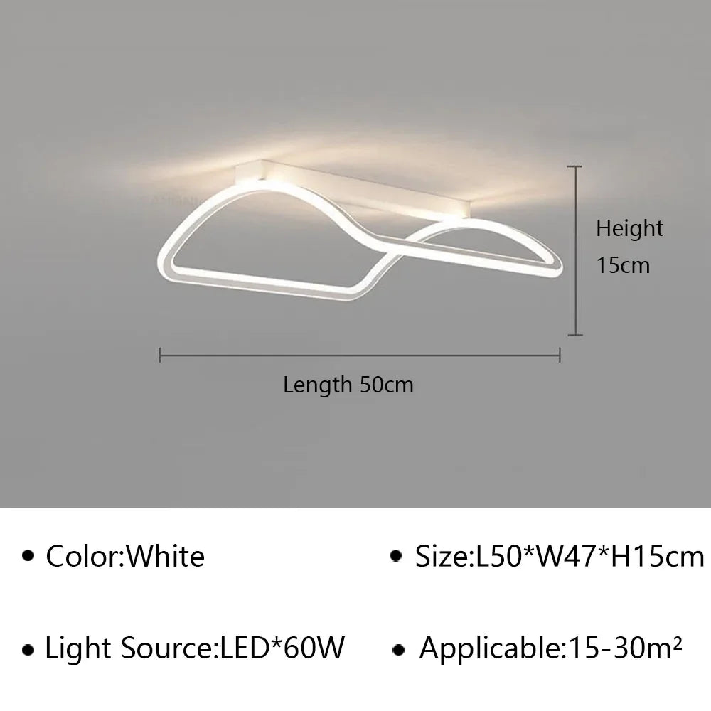 lustre moderne à leds pour intérieur décoratif