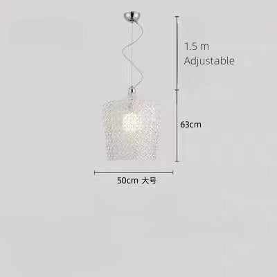 lustre suspendu à led en acrylique design nordique pour éclairage intérieur