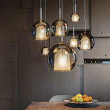 Suspension à led en verre pour décoration intérieure