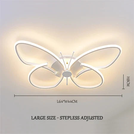 plafonnier led moderne papillon avec intensité variable décoratif