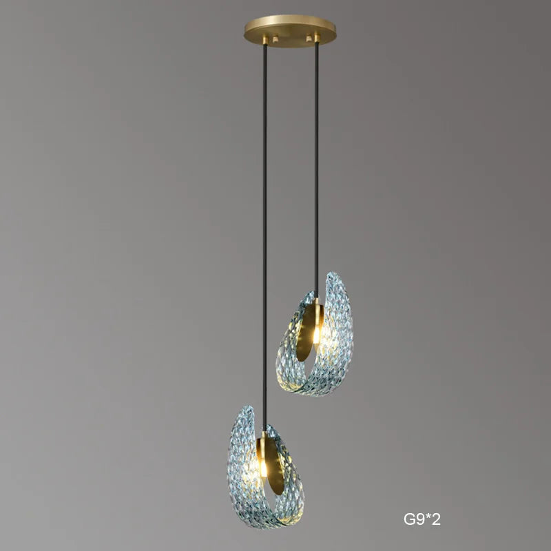 suspension en verre moderne petite lampe à main