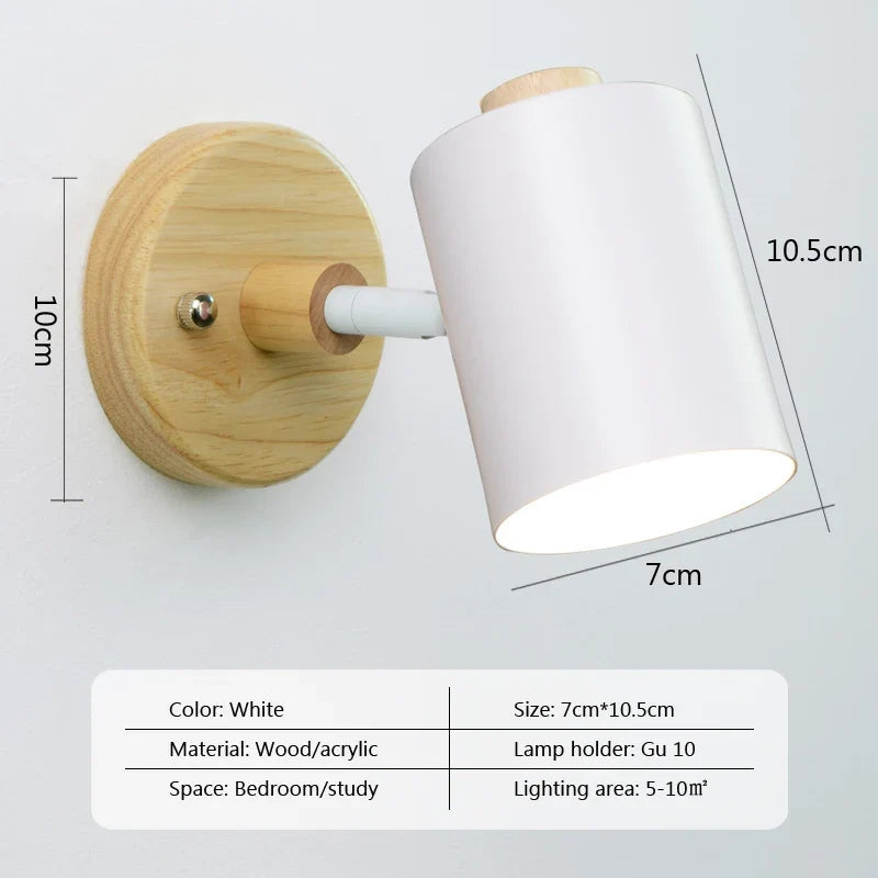 Applique murale nordique lampe de chevet avec interrupteur prise ue/UL Macaron Gu10 Lustre applique étude chambre moderne décor luminaire