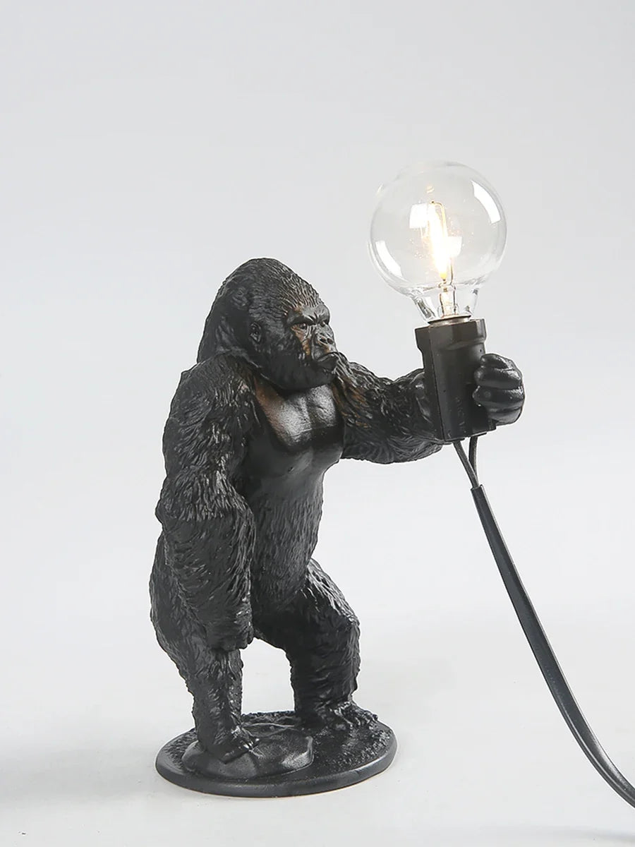 lampe à poser nordique king kong en résine personnalisable animaux