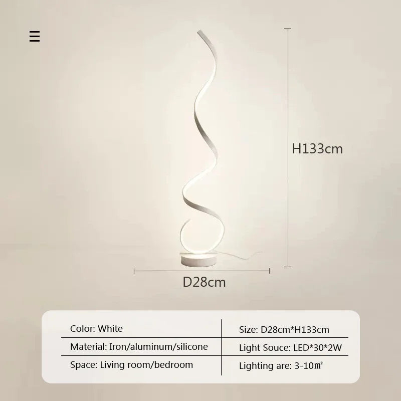 Lampadaire à bande LED moderne