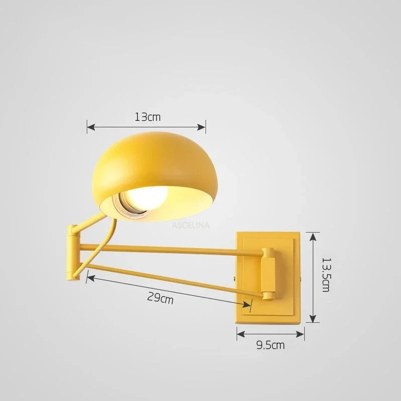applique murale led moderne pliable et rétractable avec interrupteur