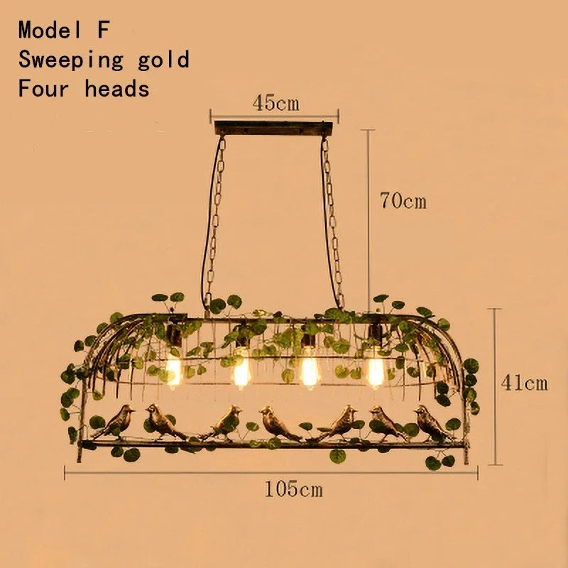 lustre industriel rétro pour plantes en pot créatif