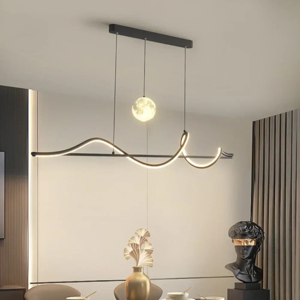 suspension linéaire moderne pour décoration intérieure nordique