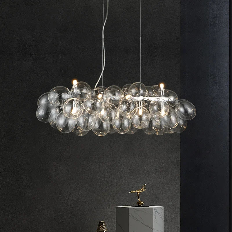 lustre moderne en verre décoratif pour éclairage créatif