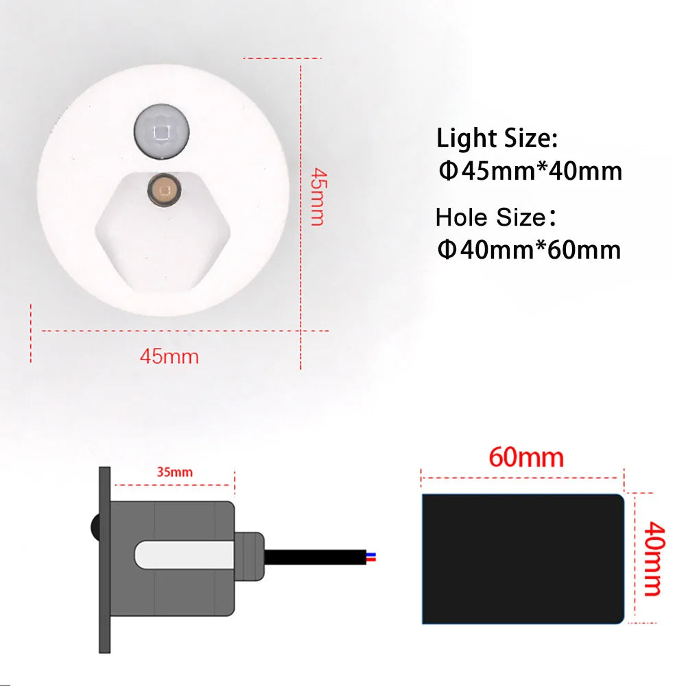 SANDIY – applique murale Led ronde avec capteur de mouvement