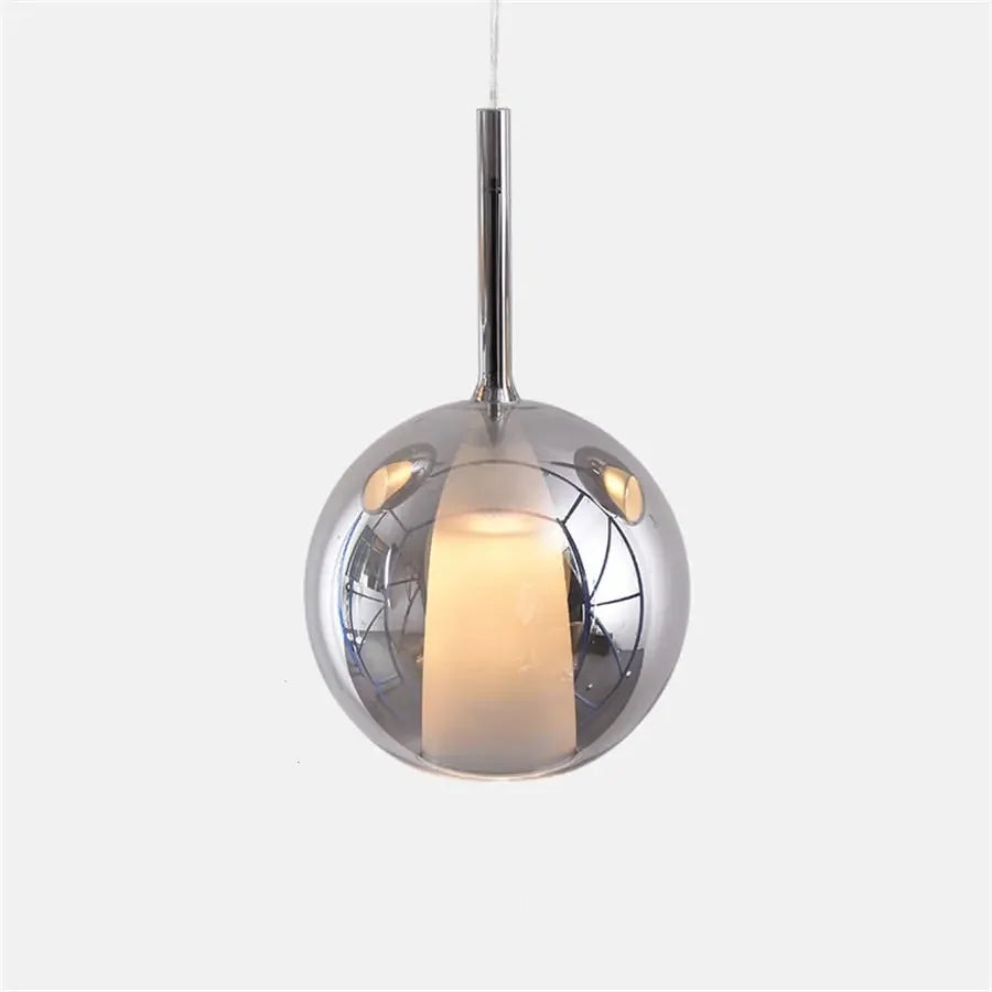 suspension à led en verre pour décoration intérieure
